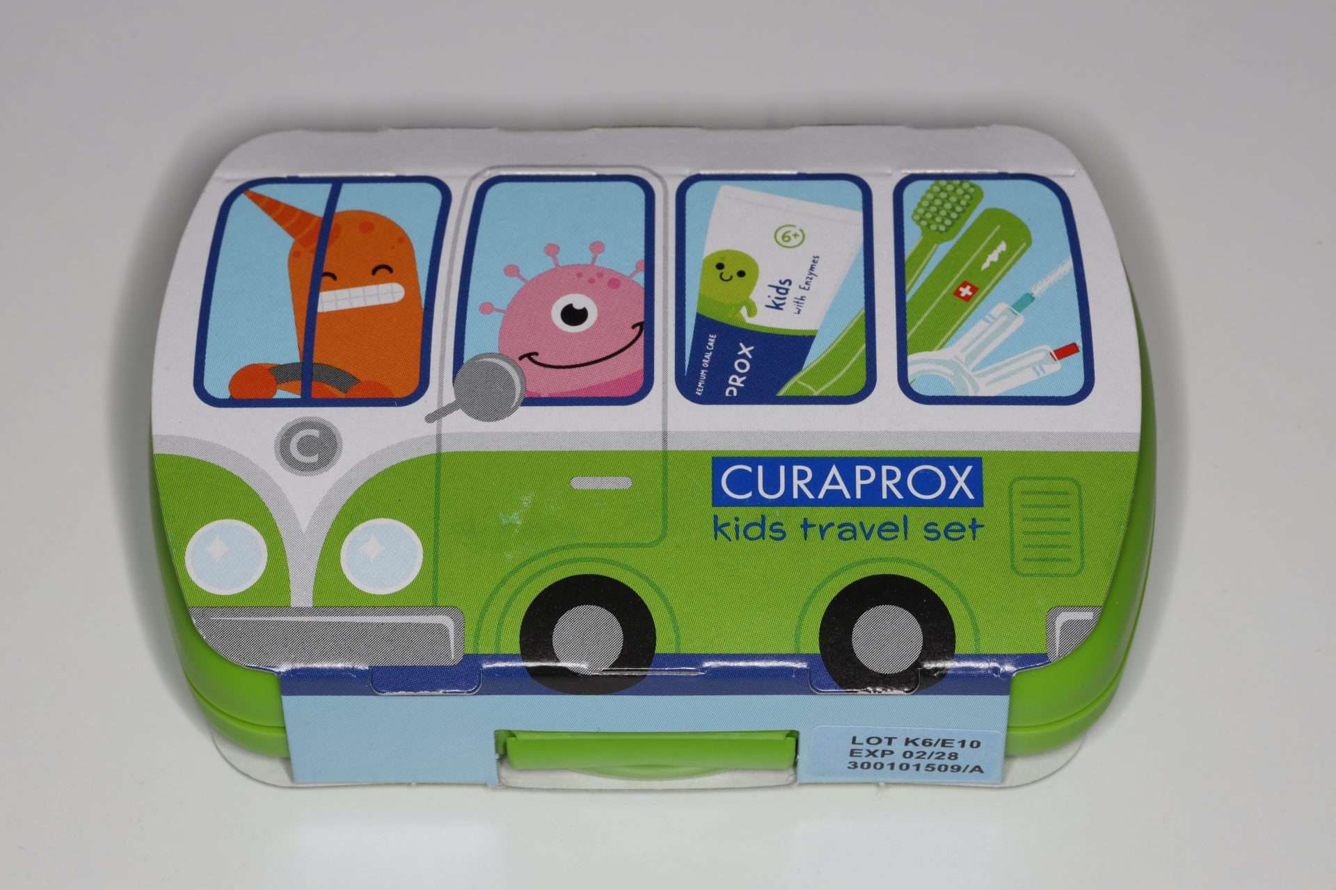 Curaprox Kids ceļojumu komplekts bērniem 6-12 gadi - zaļš